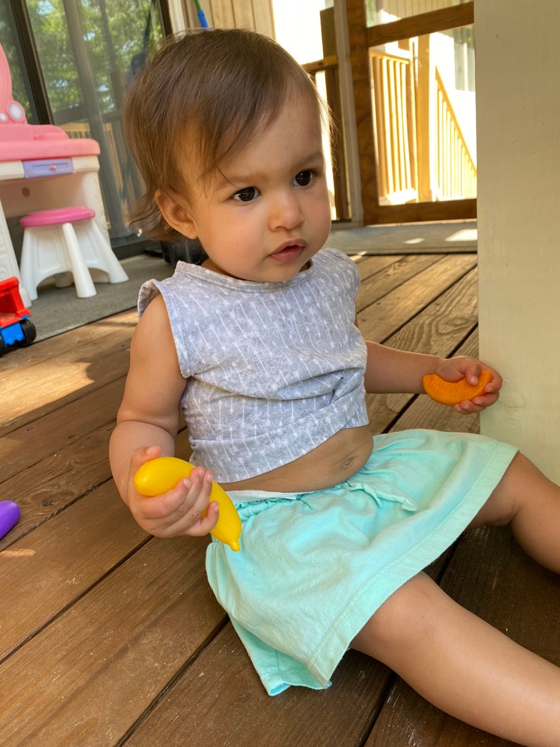 Toddler 1218 Month Summer Crop Top With Tie or Bow Etsy