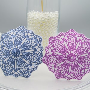 10 or 20 lace printed three colors exclusive Cocktail umbrellas party wedding drink parasols Cocktail umbrella skewer shower decor reception