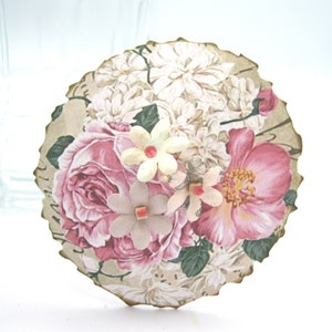 10 or 20 Floral pink roses Cocktail umbrellas embellished flower wedding mini parasol Cocktail umbrella skewer stirrer wedding reception bar