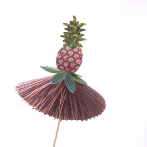 20 Tiki look Cocktail umbrellas pineapple beach wedding mini drink parasol umbrella handmade Cocktail umbrella wedding reception table decor