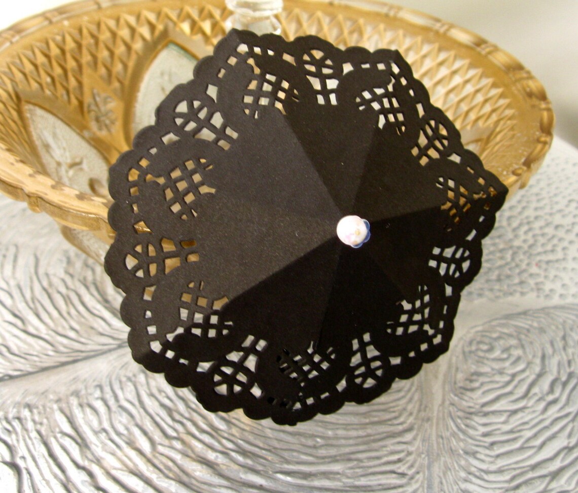 20 Black Lace Cocktail Umbrellas Drink Parasol Small Umbrellas Etsy