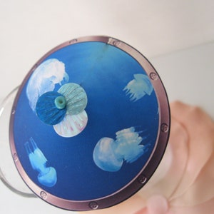20 Blue Ocean Jellyfish Portal Cocktail umbrellas wedding mini drink umbrellas Cocktail cocktail umbrellas wedding reception decor