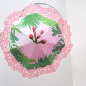 20 pink and green tropical cocktail umbrellas Cocktail umbrellas drink toppers Cocktail custom cocktail umbrella wedding reception accessory