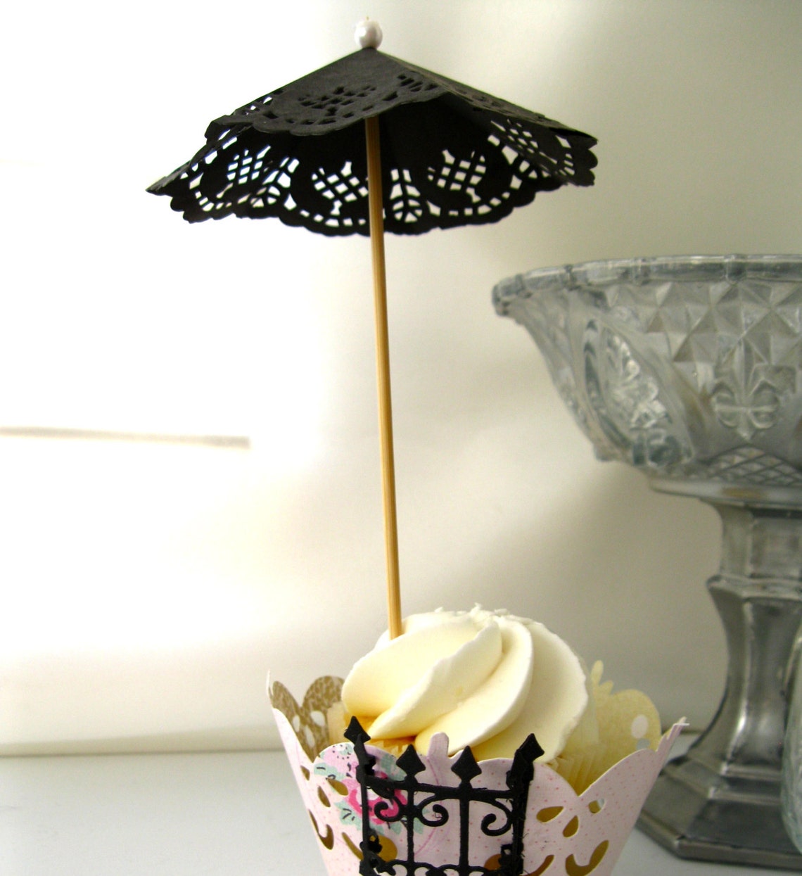 25 Black Lace Cocktail Umbrellas Drink Parasol Small Umbrellas Etsy