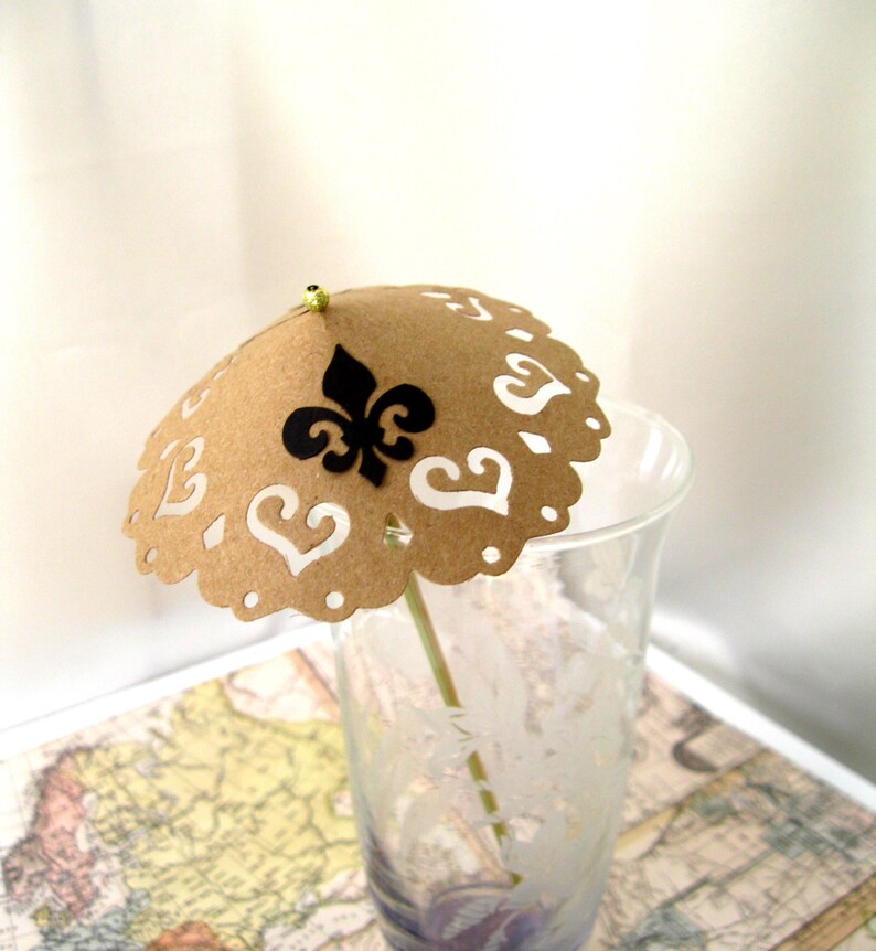 20 Kraft Cocktail Umbrellas Wedding Mini Drink Umbrellas Black Etsy