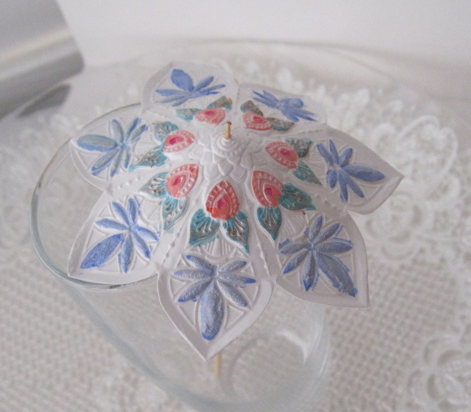 10 embossed blue, pink, green Cocktail umbrellas wedding hand-colored mini drink umbrellas drink topper cocktail umbrellas wedding reception