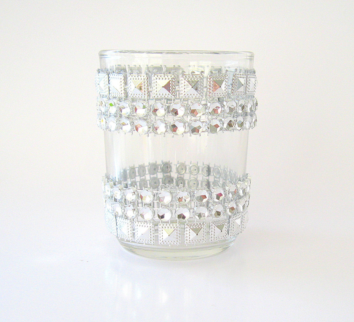 Silver jeweled bling Candle Holders votive 10 jeweled votive Etsy