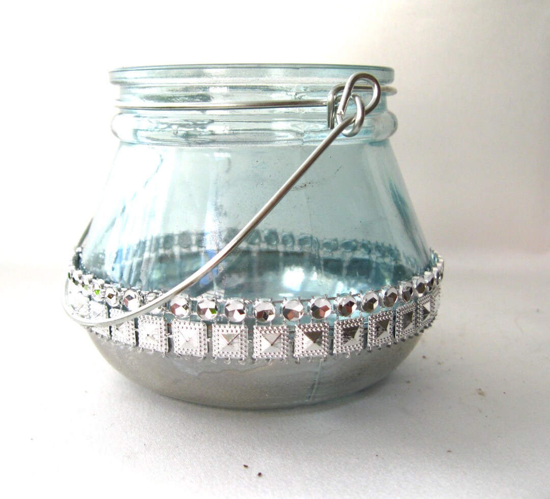 Mint Aqua Candle Holder Vase Table Decor Hanging Lantern Etsy