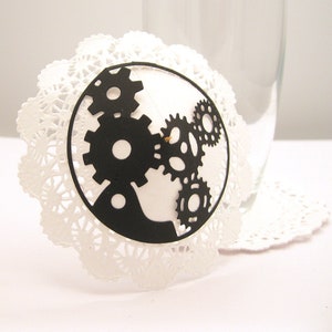 10 or 20 geared up to party doily Cocktail umbrellas paper drink umbrella Cocktail Bar supplies reception drink topper party bar table decor