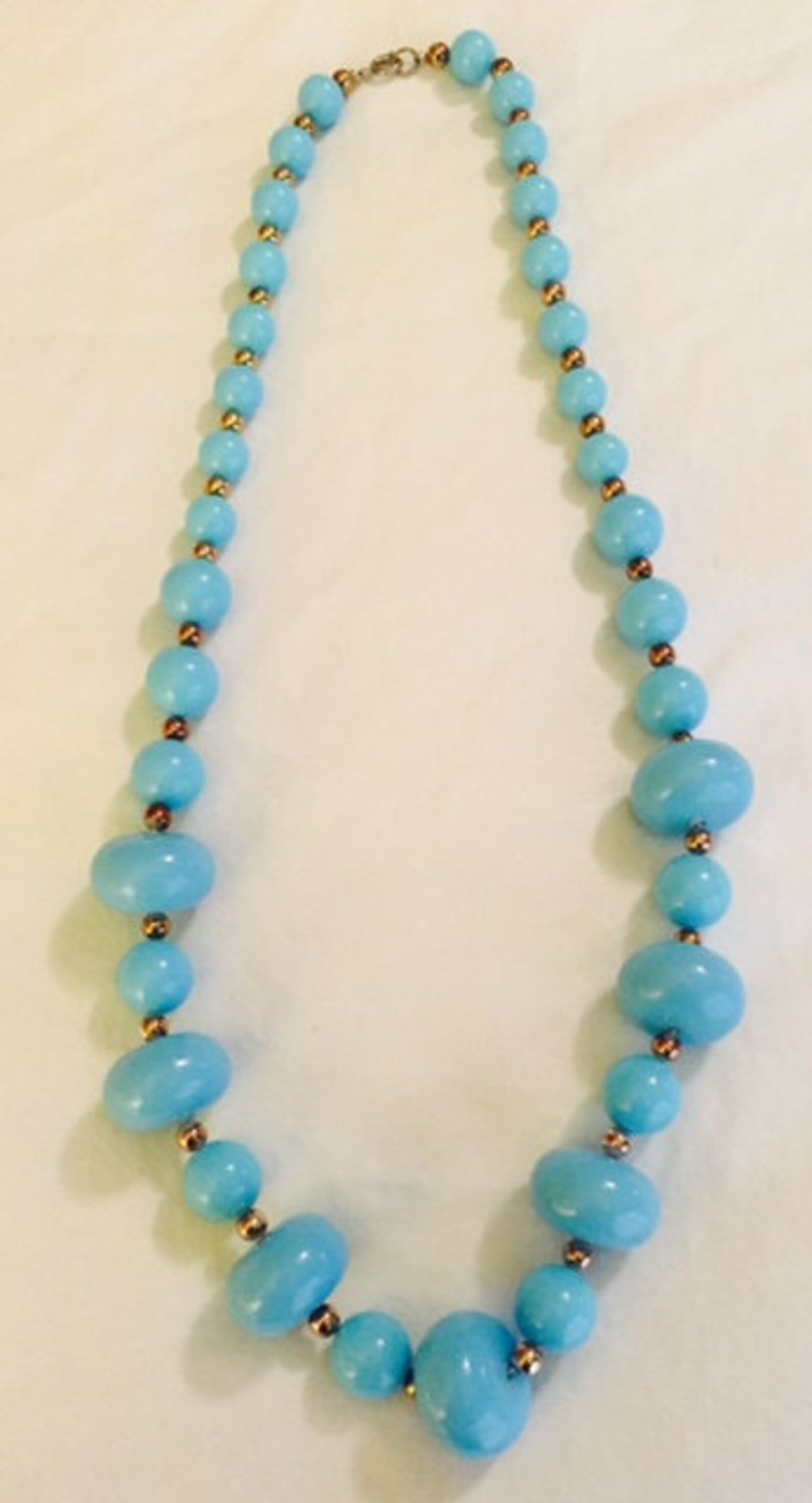 Vintage 80's Plastic Bead Necklace | Etsy