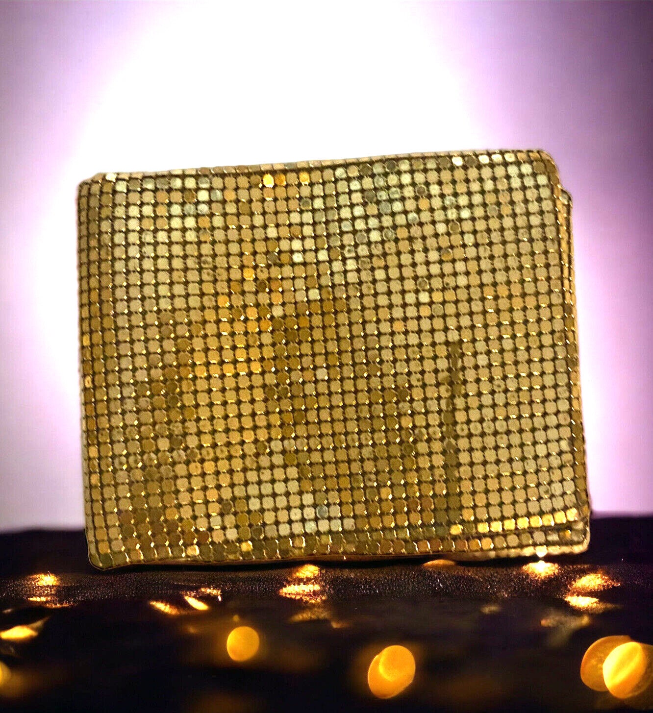 Gold Mesh GLAM Wallet Coin Purse, Classic Vintage, Very