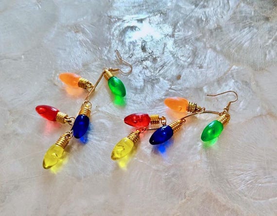 Christmas Tree Lights Festive Statement Earrings … - image 7