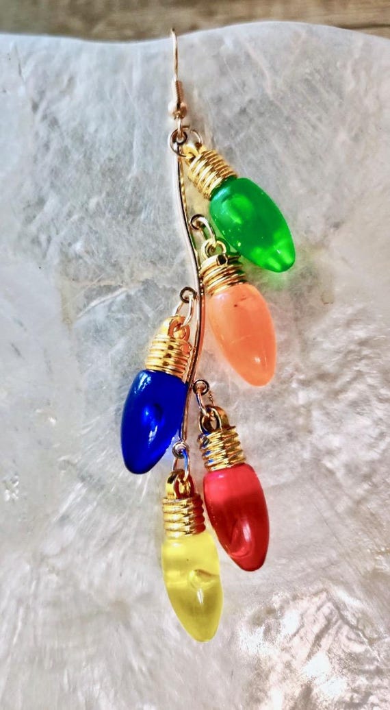 Christmas Tree Lights Festive Statement Earrings … - image 3