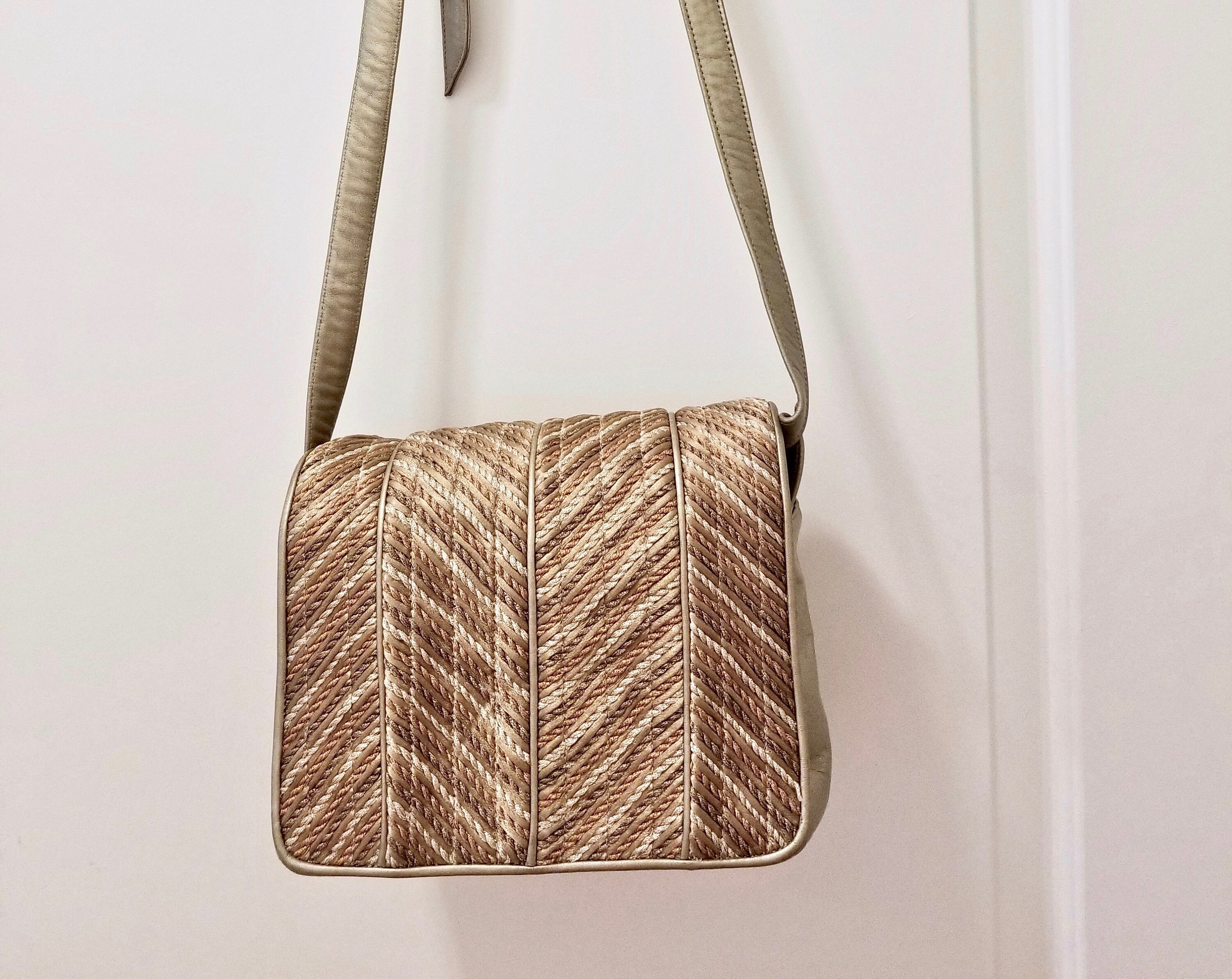 Braided front flap bag shop