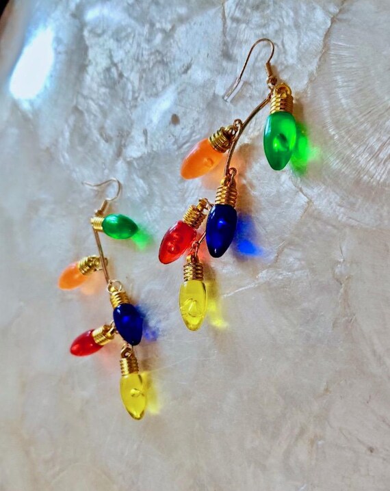 Christmas Tree Lights Festive Statement Earrings … - image 6