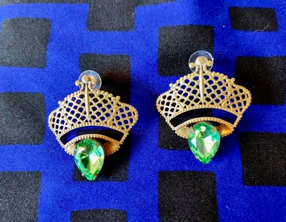 Statement Earrings, Large Textured, Elegant Class… - image 1