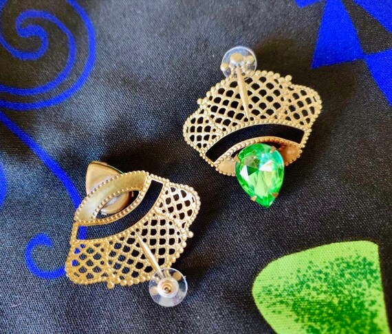 Statement Earrings, Large Textured, Elegant Class… - image 3