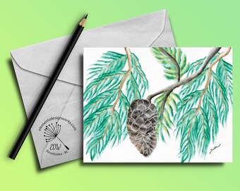 Greeting Card - Pinecone & Boughs