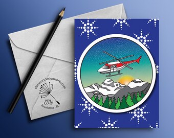 Greeting Card - Flyin' High - Ultra Blue