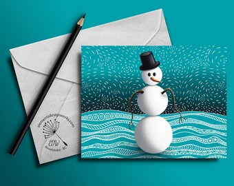 Greeting Card - Snowman