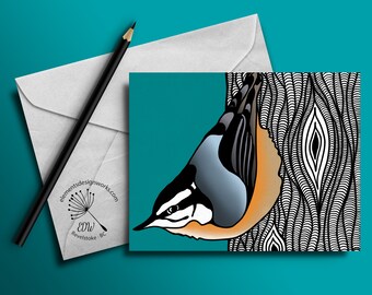 Greeting Card - The Nuthatch
