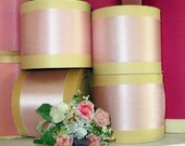 1 SPOOL 1940s PINK RAYON Taffeta Ribbon Matte Satin French Trim Ribbonwork flower Bow 1920s flapper Cloche Hat Mauve Rose Doll Dress Fabric