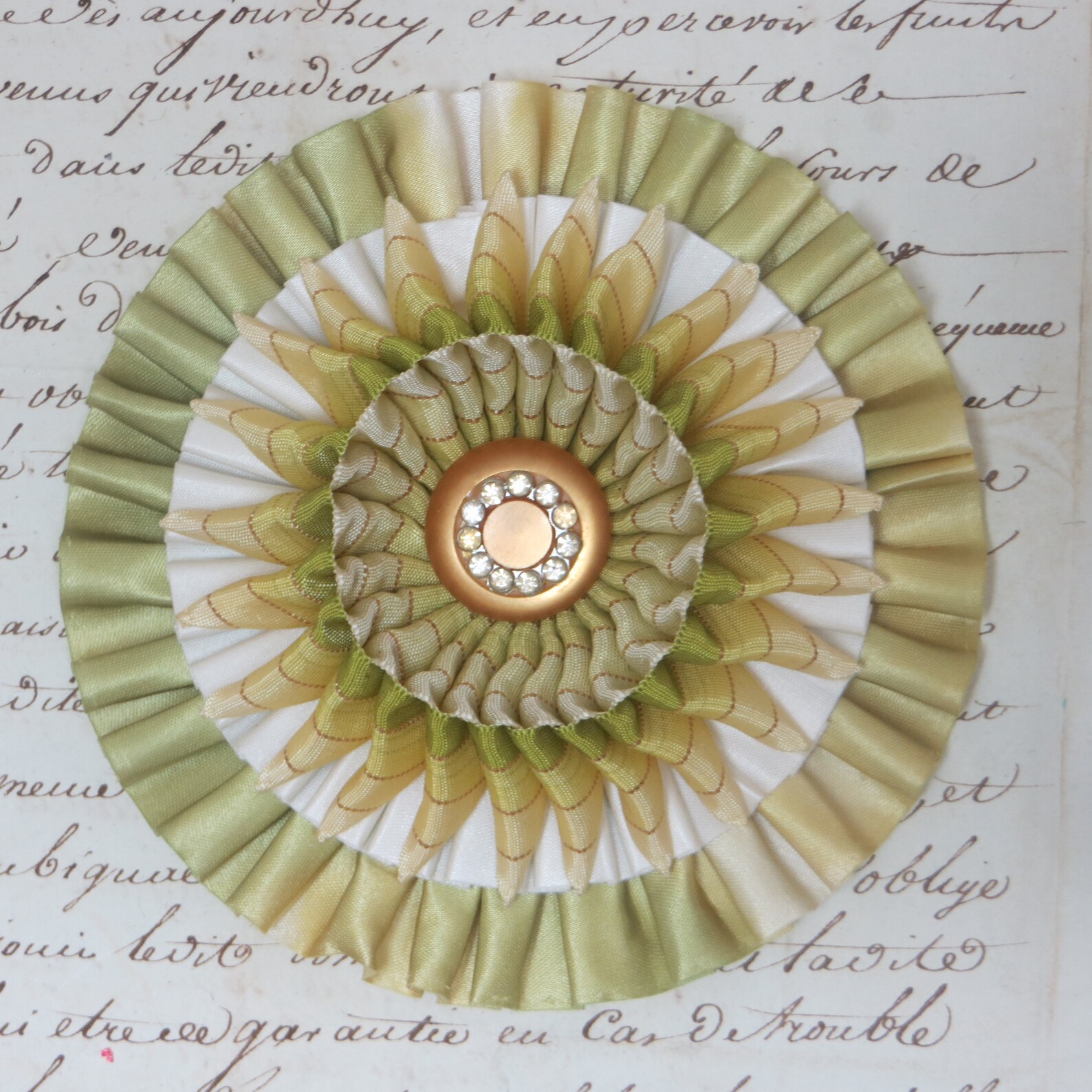 1y CHARTREUSE SAGE OMBRE Gold Metallic Rayon Taffeta Ribbon | Etsy