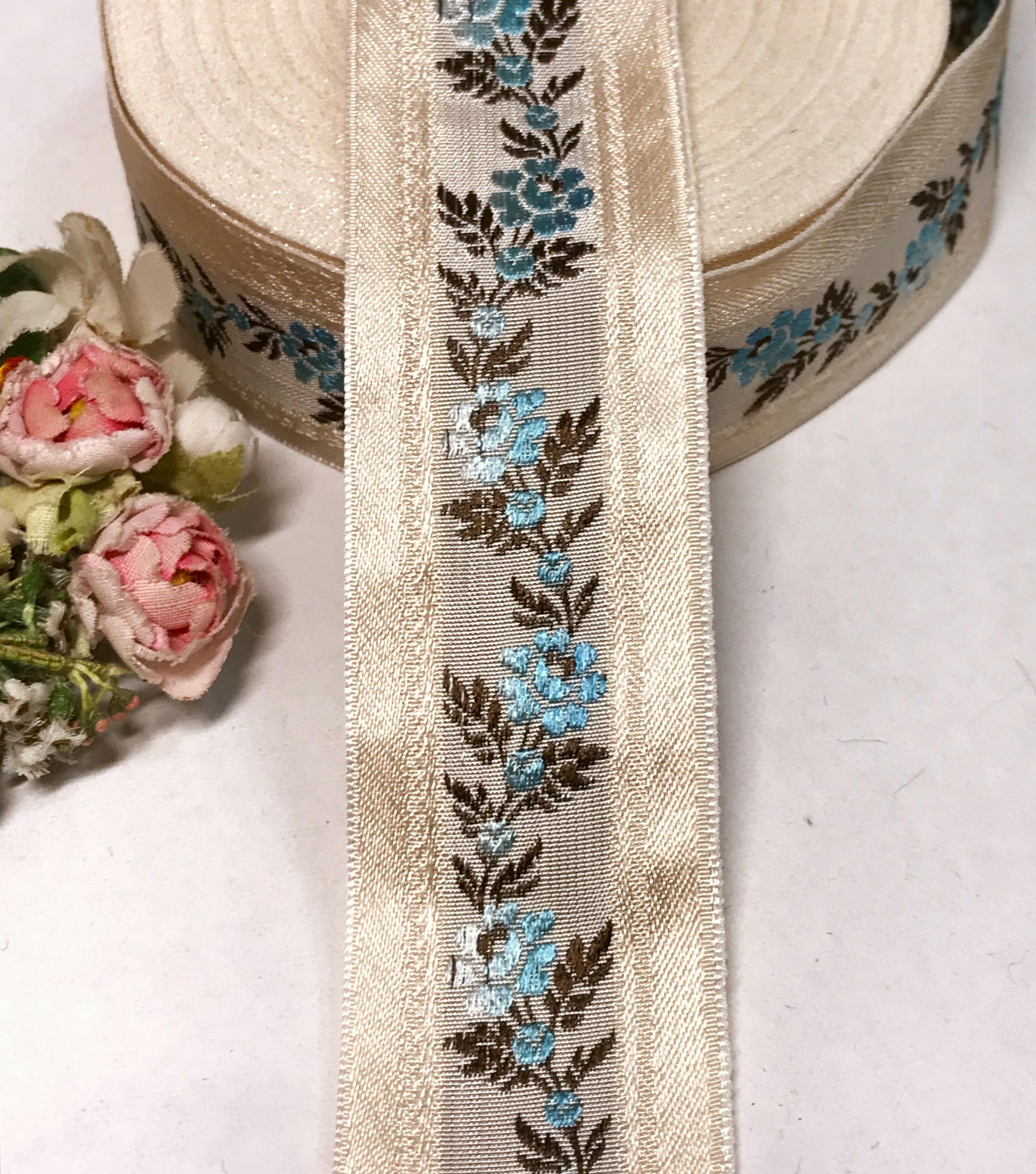 Turquoise Jacquard Ribbon 1 - Etsy