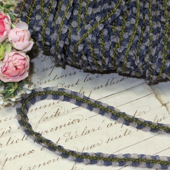 1y MOKUBA 3//16/" PINK GREEN ROCOCO ROSETTE FLOWER BOW RIBBON TRIM FRENCH DOLL