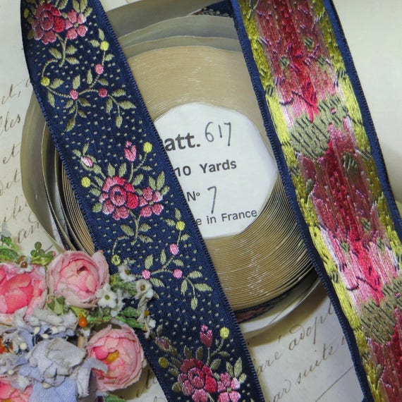 1Y FRANÇAIS bleu JACQUARD marine fleur tissée ruban rose Floral garniture rose ruban bleu jaune Olive blanc mariage noeud chapellerie chapeau gros grain Applique eada81 1Y FRANÇAIS bleu JACQUARD marine fleur tissée ruban rose Floral garniture rose ruban bleu jaune Olive blanc mariage noeud chapellerie chapeau gros grain Applique eada81