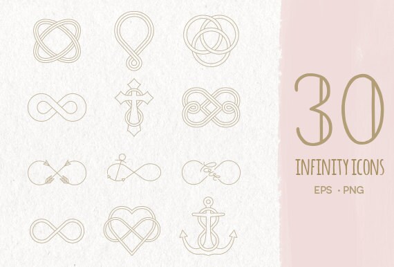 30 Infinity Symbols And Icons Love Infinity Heart Shape Etsy