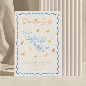 AMOR Save the Date Digitale Einladung | Wunderliche Hochzeitseinladung | Pariser Einladung | Mobile Save the Date Einladung