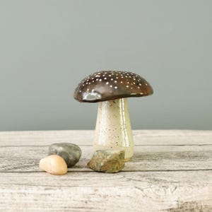 Mushroom Bud Vase, Handmade Pottery