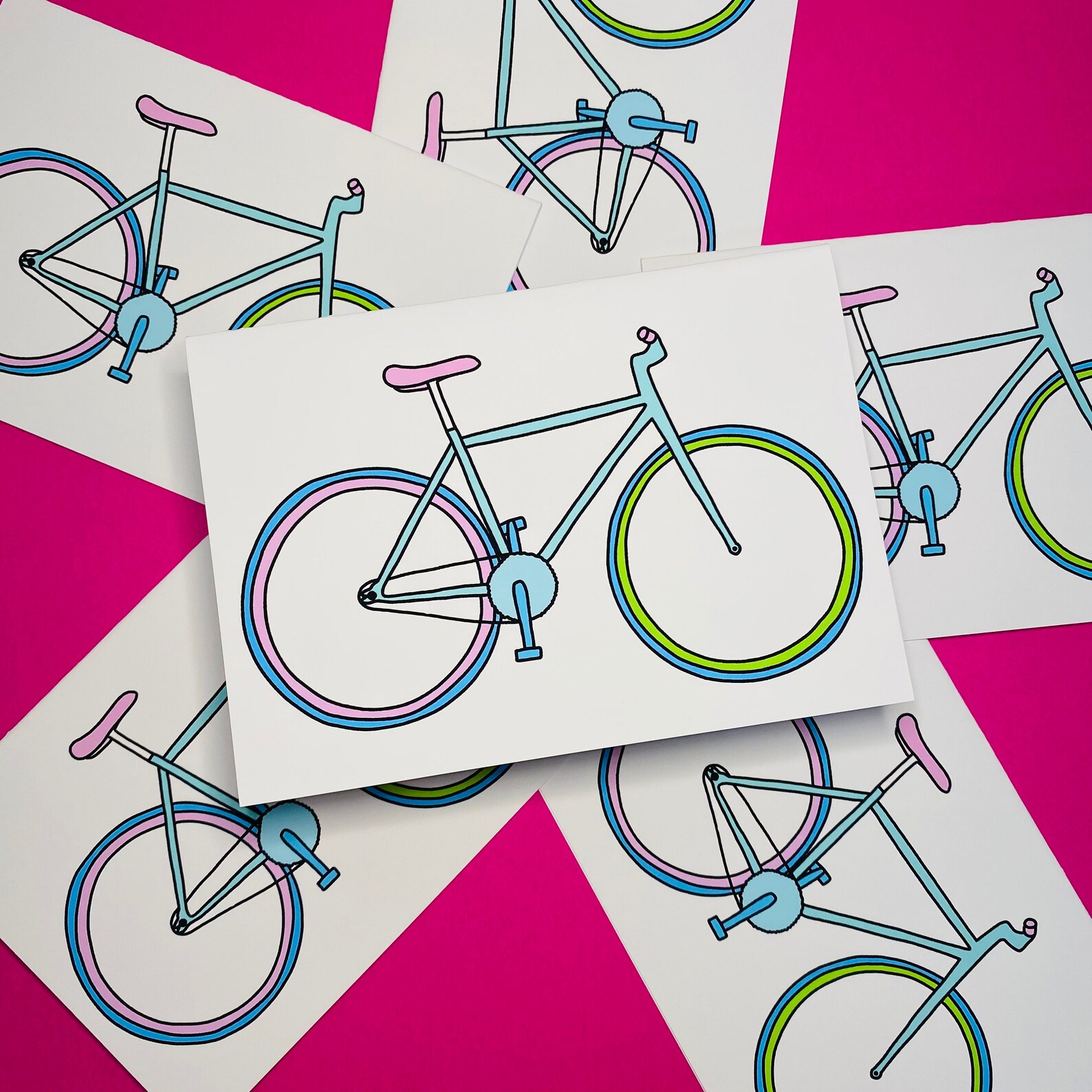 Bicycle card Etsy