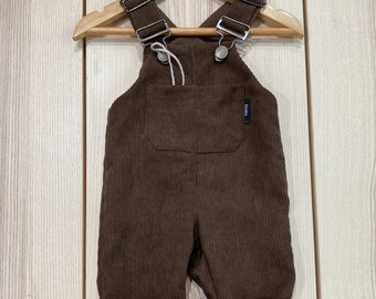 Handmade Brown Teddy Overalls