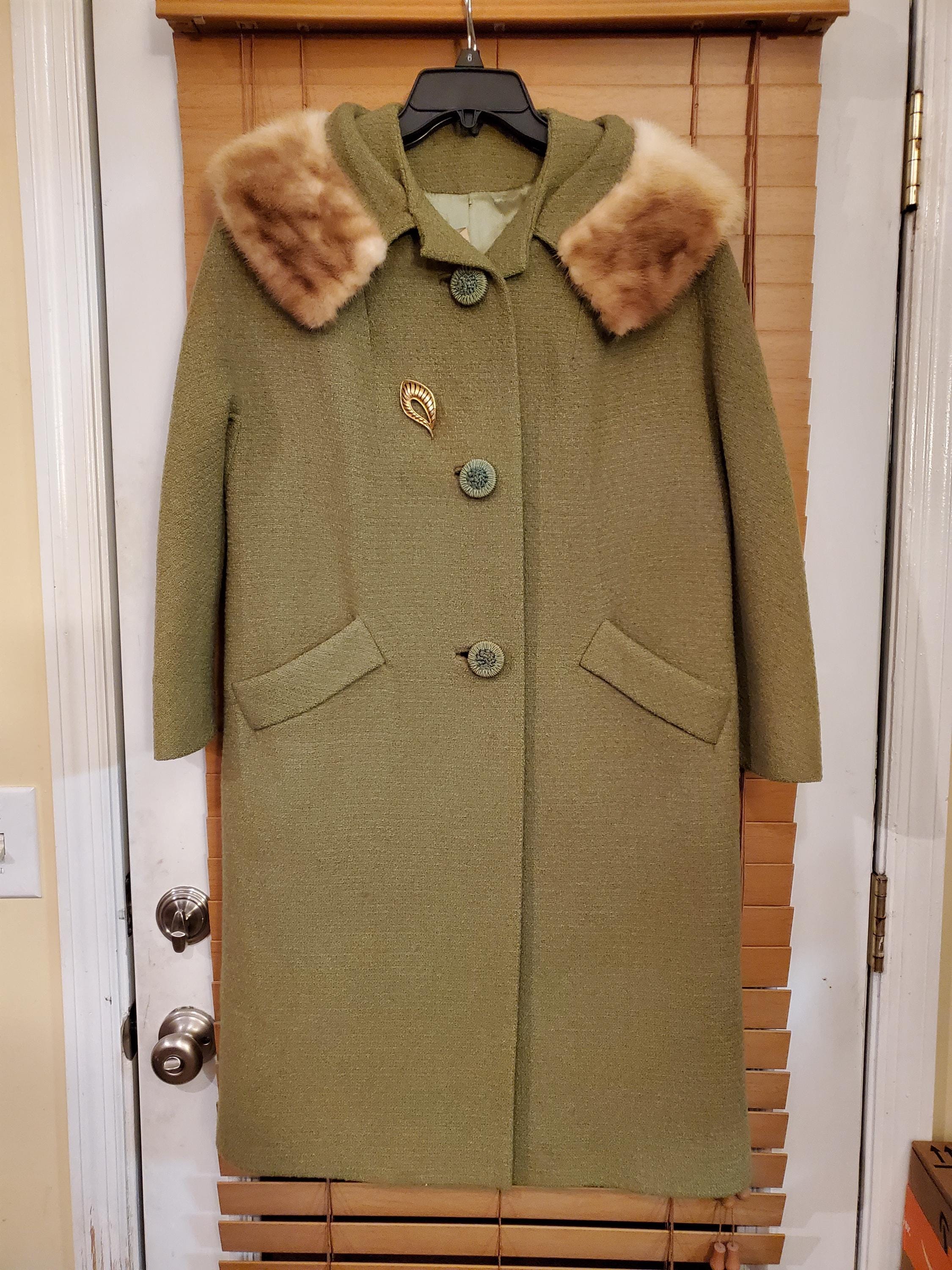Tweed and Fur Coat - Etsy Tweed and Fur Coat - Etsy