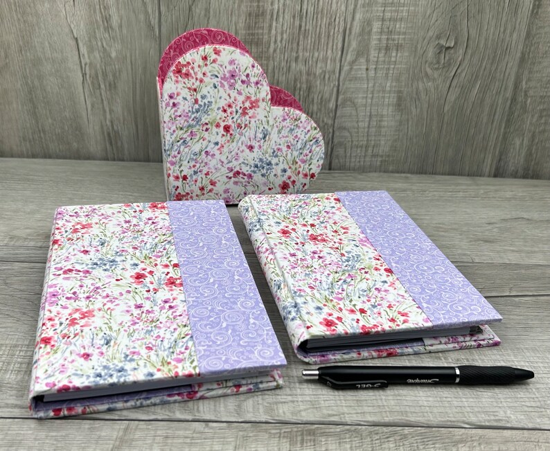 Fabric Covered Address/password Book Covers and Heart Shape Holder Etsy