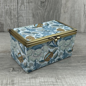Fabric Box - Keepsake Box - Sewing Supplies Box - Craft Supplies Box - Needlework Supplies Box - Morris & Co. Fabric