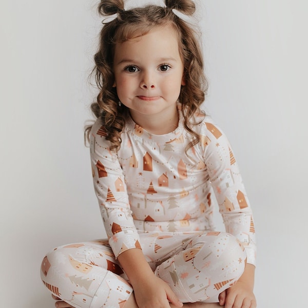 Christmas Pine Winter  Unisex Jammies Kids Pjs and Lougewear