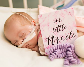 Girl Preemie NICU Milestone Cards