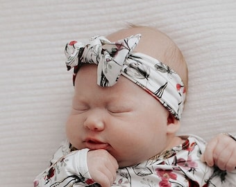 Ultra Soft Newborn Headband and Knotted Bow