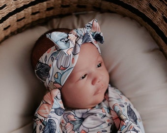 Ultra Soft Newborn Headband and Knotted Bow