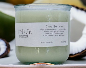 Cruel Summer 100% Soy Wax in Recyclable Glass 8 oz Jar