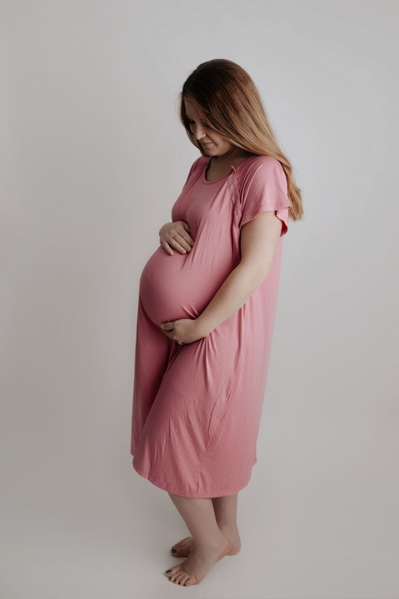 Labor and Delivery Hospital Gown Maternity Gown Nursing Gown Dress Hospital Bag Mommy Bag Maternity Nightgown Etsy Canada
