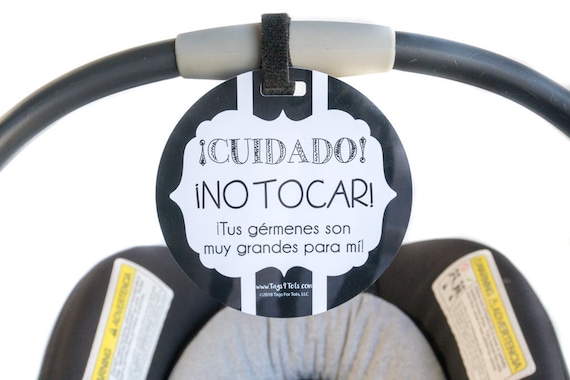 Baby Safety Sign No Touching Tag Newborn Baby Preemie Stroller Tag Baby Car Seat