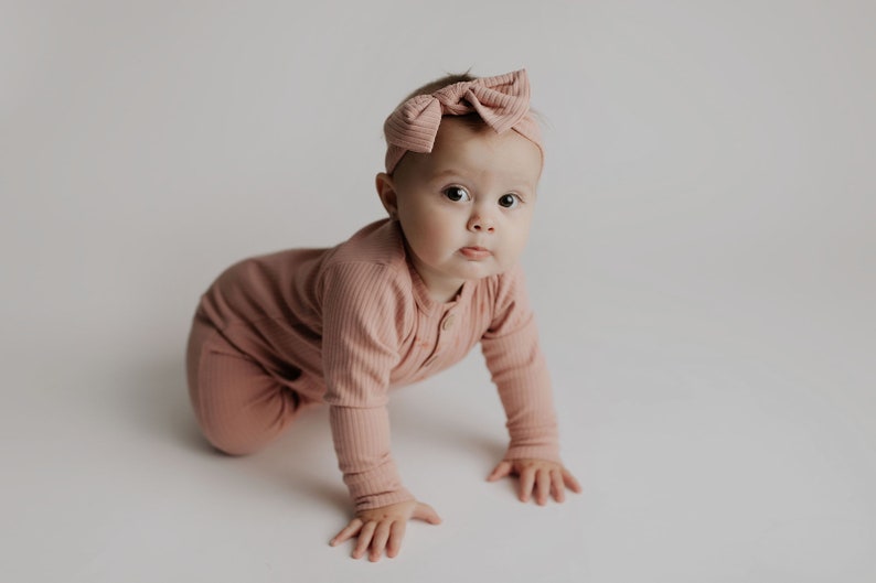 TROIS PETITS TOUT Baby Girl Boy Romper Corps côtelé Solide Uni Une Pièce Combinaisons Une Pièce Vêtements Bébé Tenues Chute... image 9