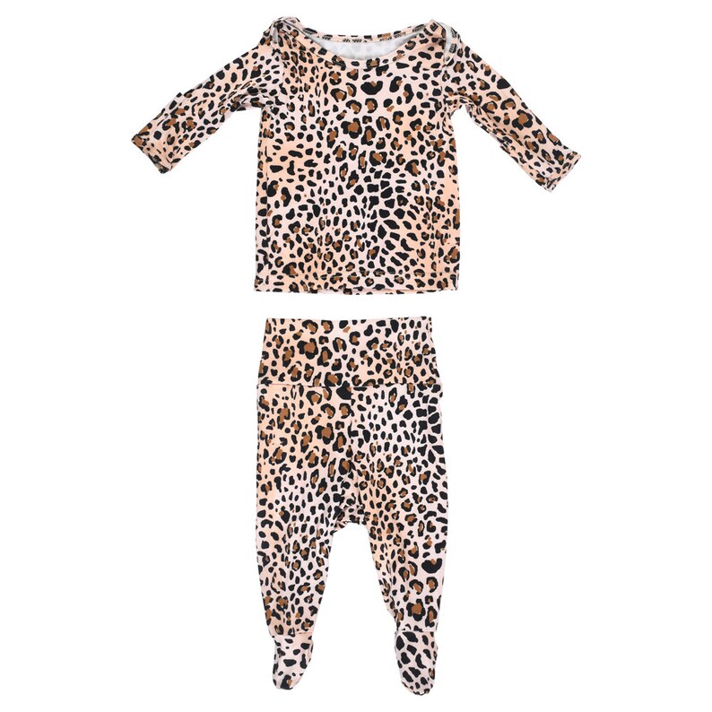 Leopard Print Baby & Toddler Jammies Kids Pjs and Lougewear 0-3 months US kids' numeric