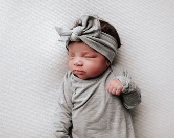 Ultra Soft Newborn Headband and Knotted Bow