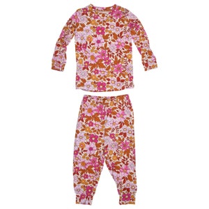 Wild Child Flower Jammies Kids Soft Pjs and Lougewear Pajama Set image 10