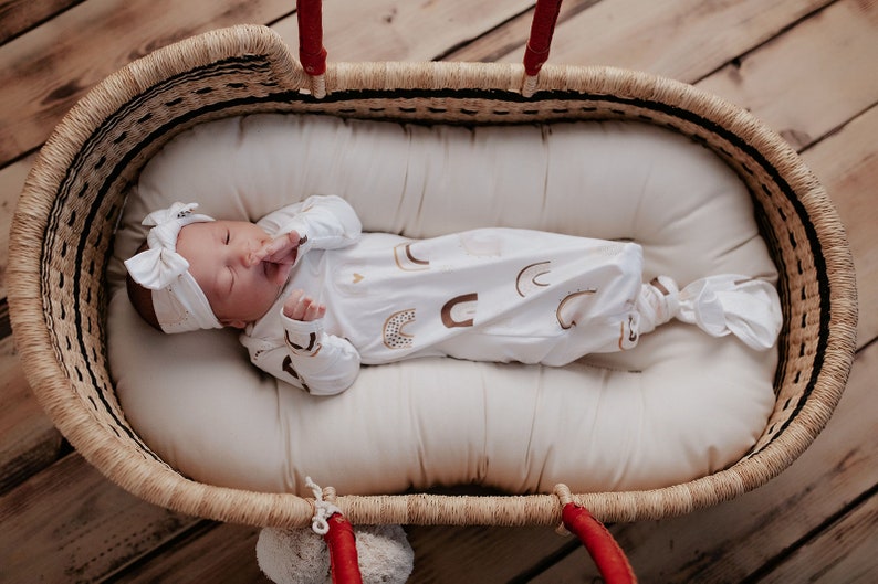 Rainbow Knotted Soft Baby Gown